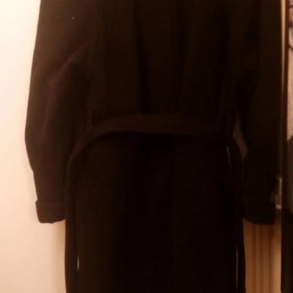 Albert Nipon Black Wool Pea Coat - Picture 8 of 16